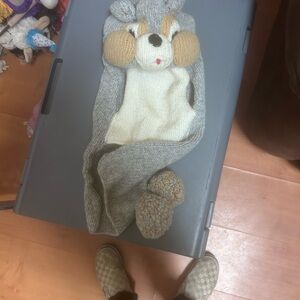 Gray Knit dog sweater